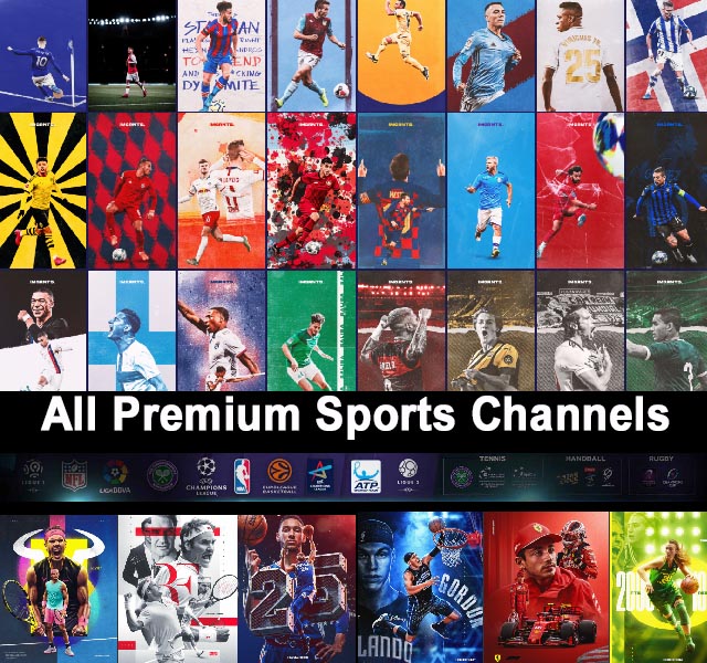 Seleção de canais esportivos premium